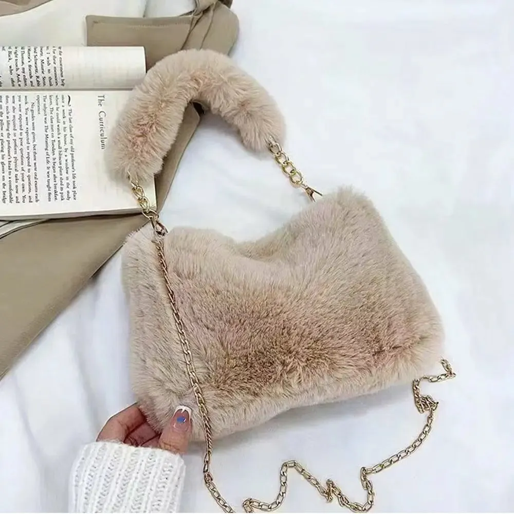 Veloria™ Fluffy Plush Shoulder Bag
