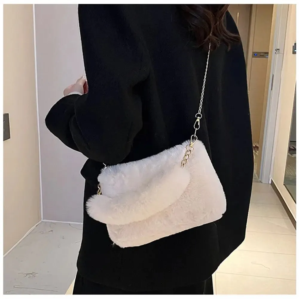 Veloria™ Fluffy Plush Shoulder Bag