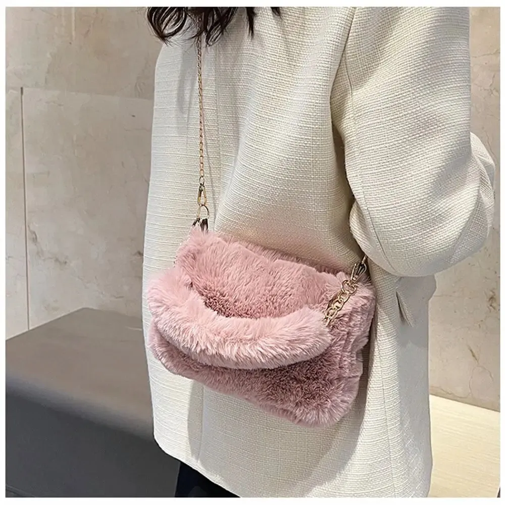 Veloria™ Fluffy Plush Shoulder Bag