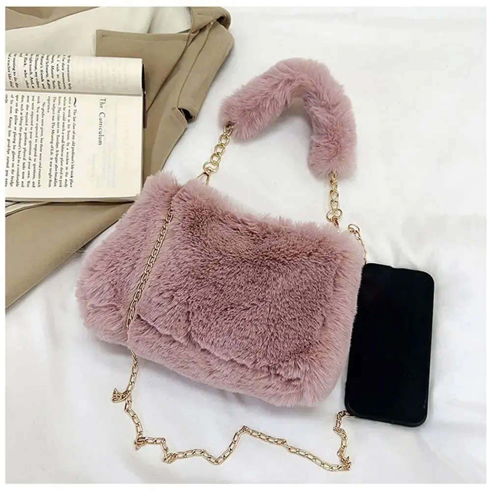 Veloria™ Fluffy Plush Shoulder Bag