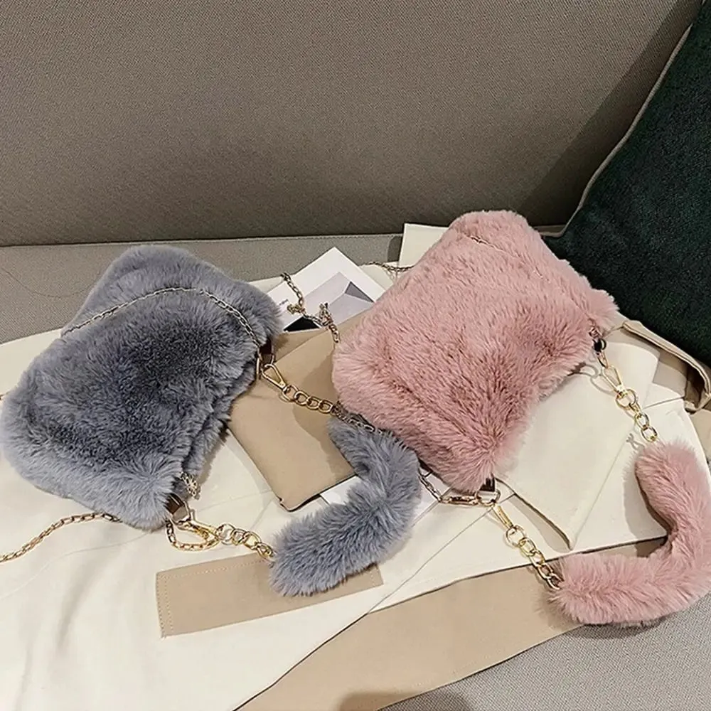 Veloria™ Fluffy Plush Shoulder Bag