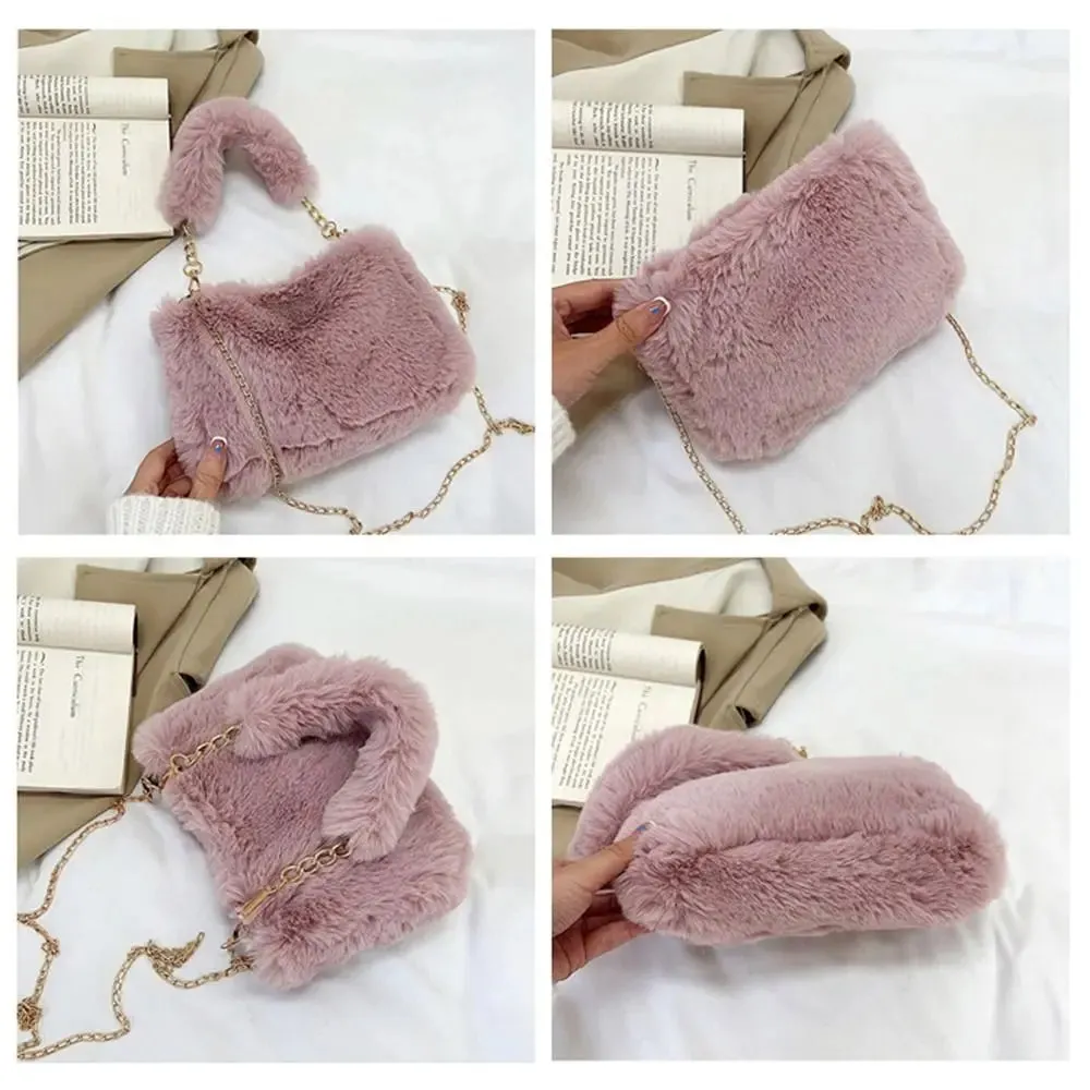 Veloria™ Fluffy Plush Shoulder Bag