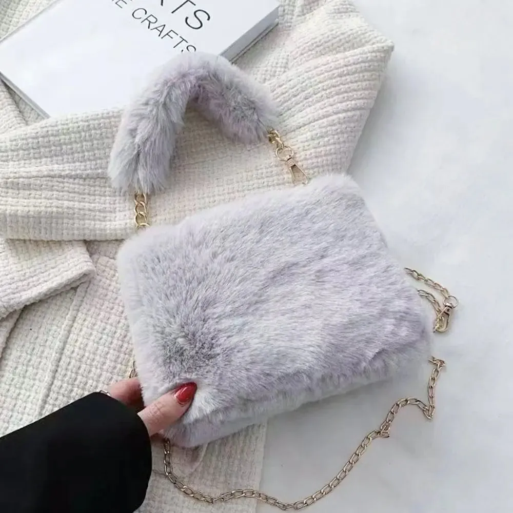 Veloria™ Fluffy Plush Shoulder Bag