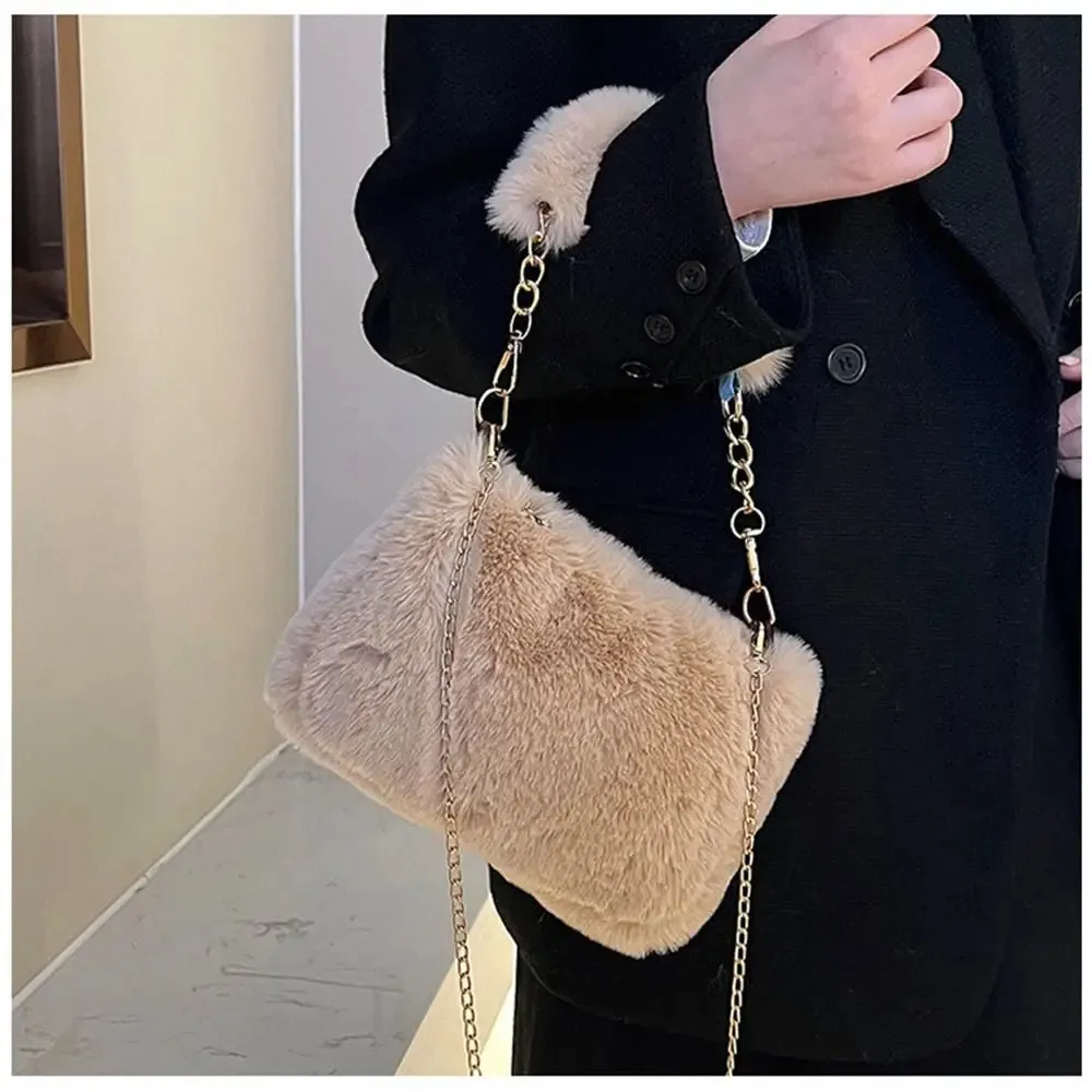 Veloria™ Fluffy Plush Shoulder Bag