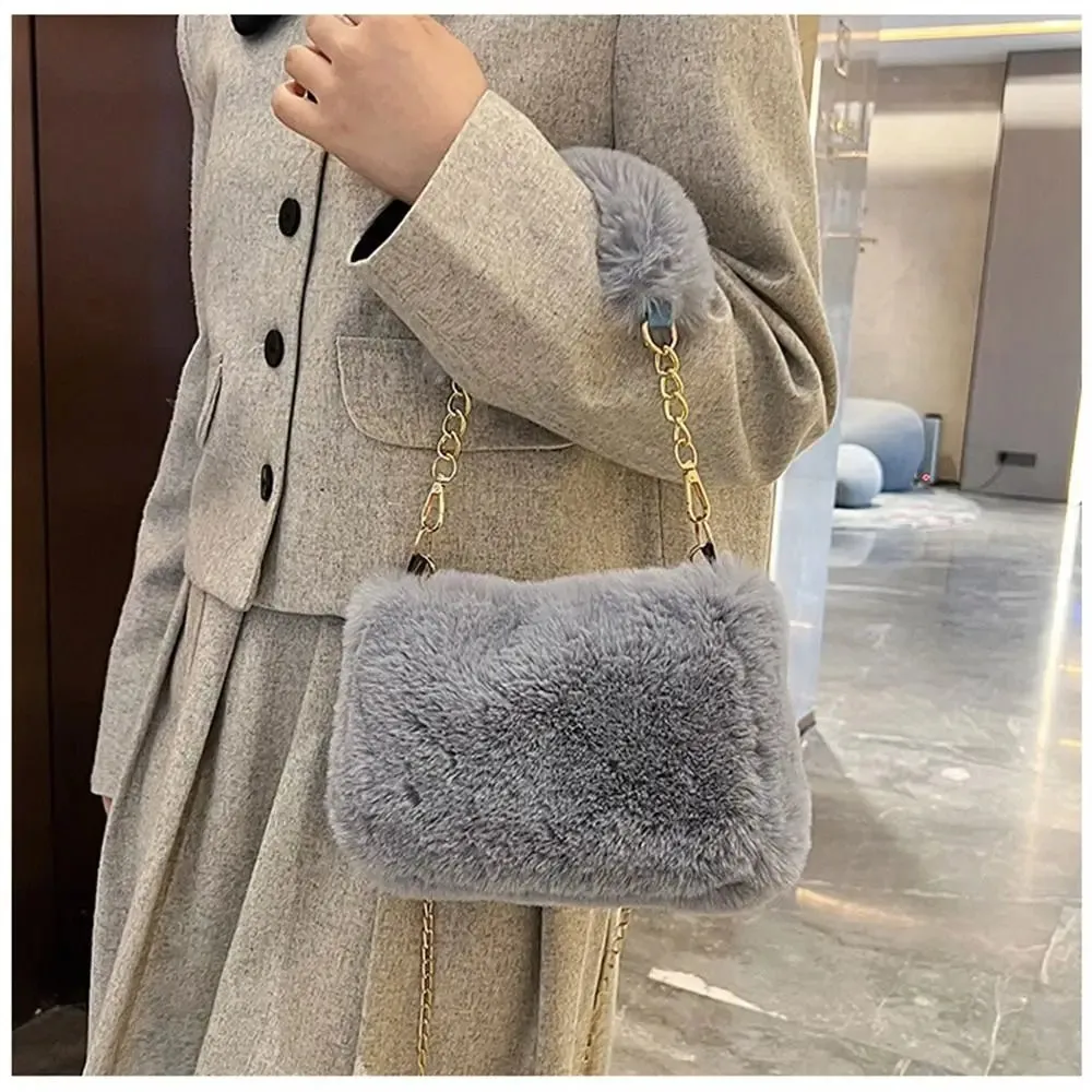 Veloria™ Fluffy Plush Shoulder Bag