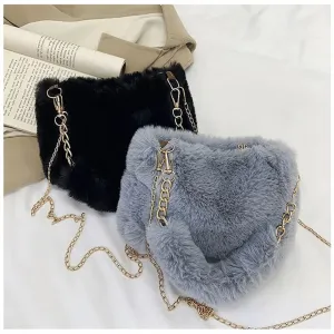 Veloria™ Fluffy Plush Shoulder Bag