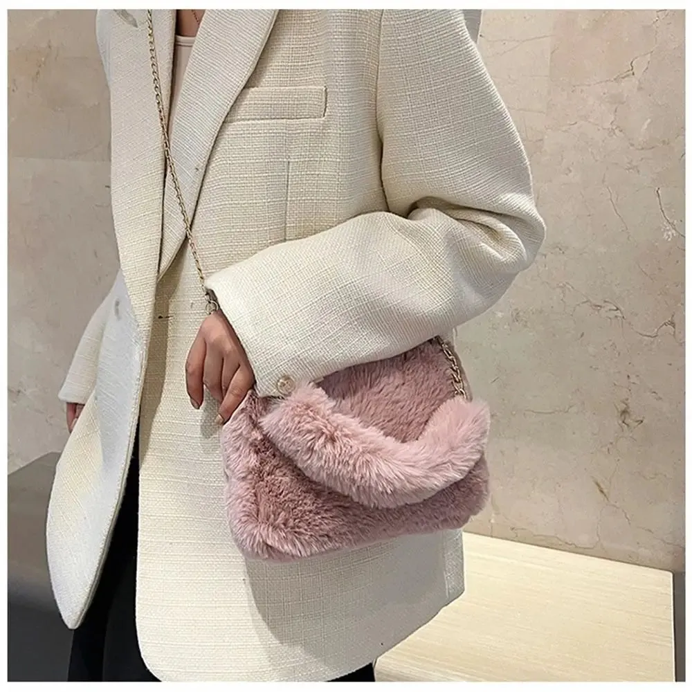 Veloria™ Fluffy Plush Shoulder Bag
