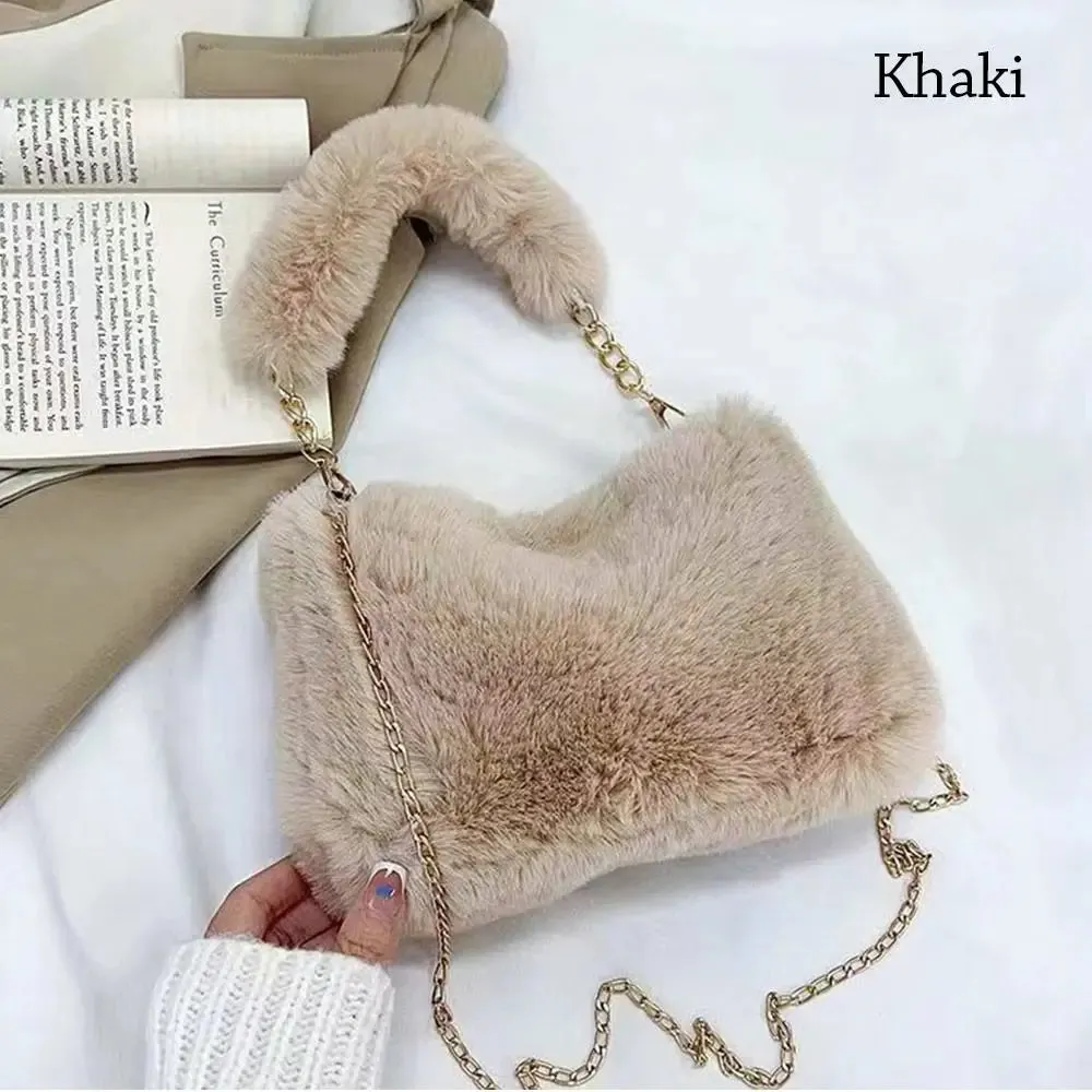 Veloria™ Fluffy Plush Shoulder Bag