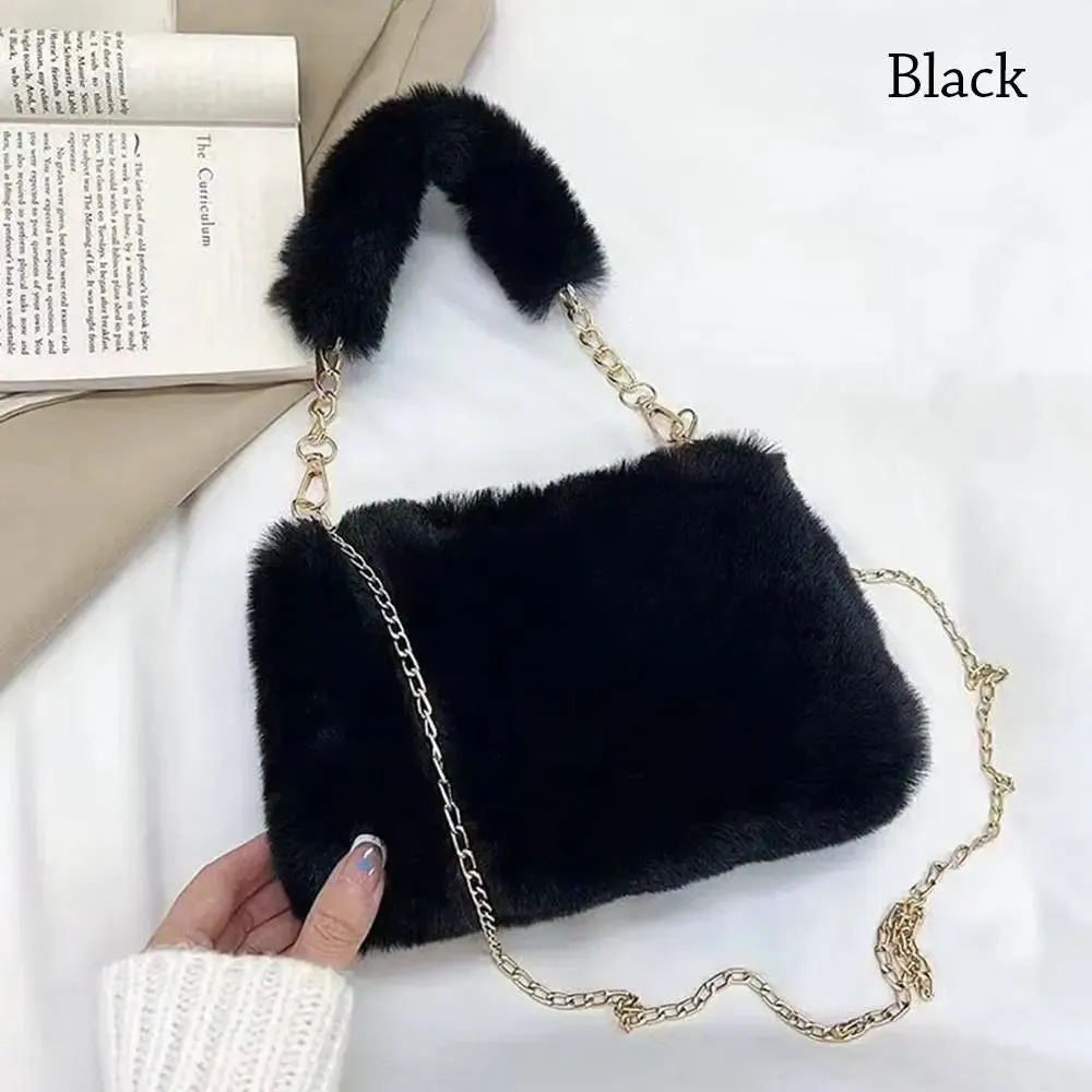 Veloria™ Fluffy Plush Shoulder Bag