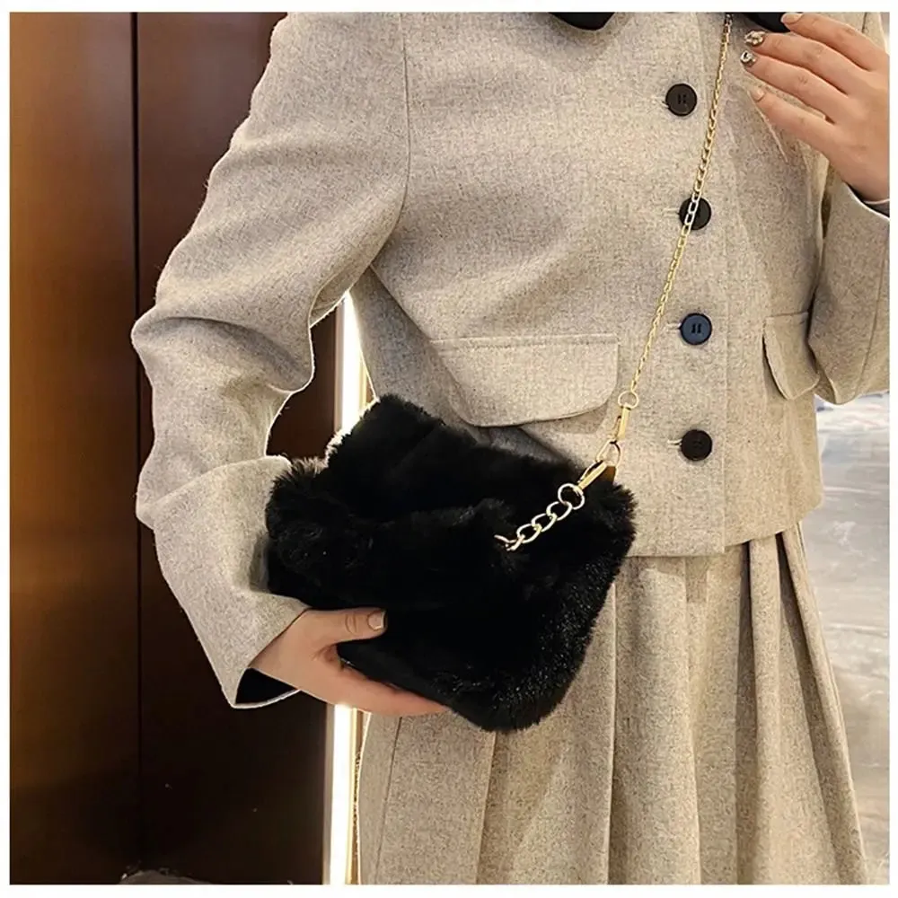 Veloria™ Fluffy Plush Shoulder Bag