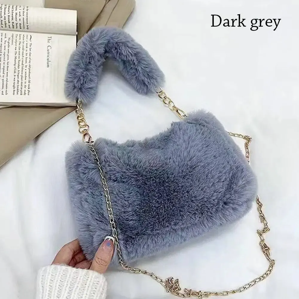 Veloria™ Fluffy Plush Shoulder Bag