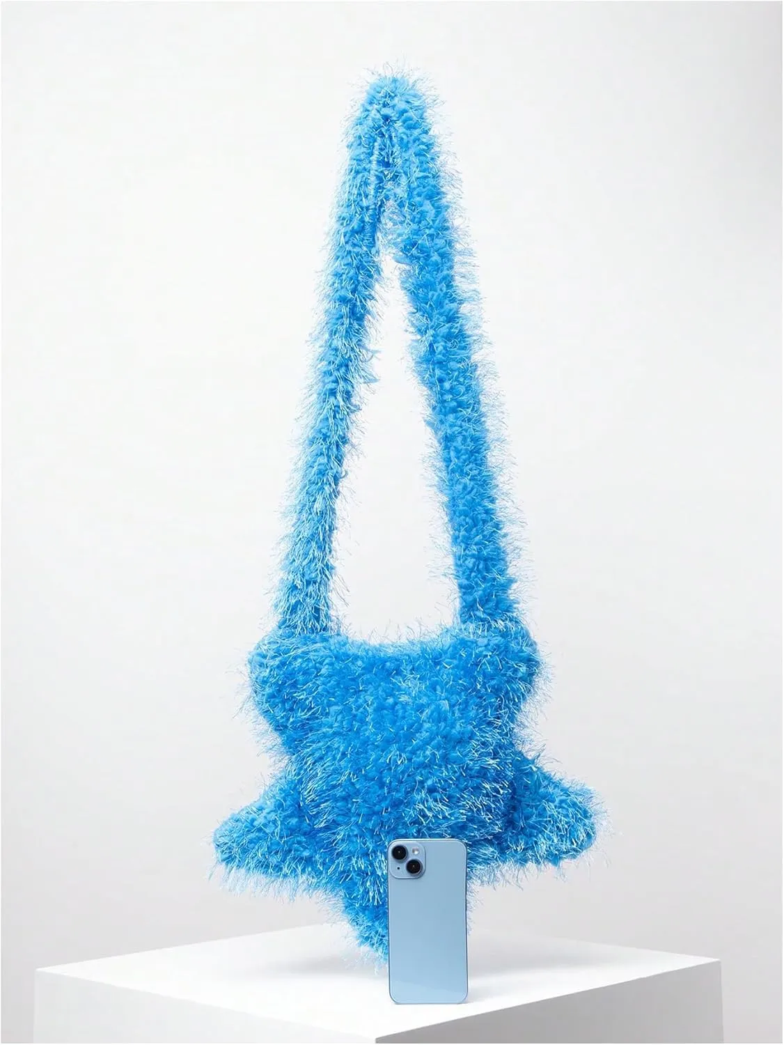 Verdusa Women's Fuzzy Crossbody Tote Bags Furry Shoulder Bag Purse Handbag