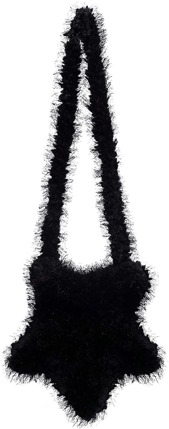 Verdusa Women's Fuzzy Crossbody Tote Bags Furry Shoulder Bag Purse Handbag