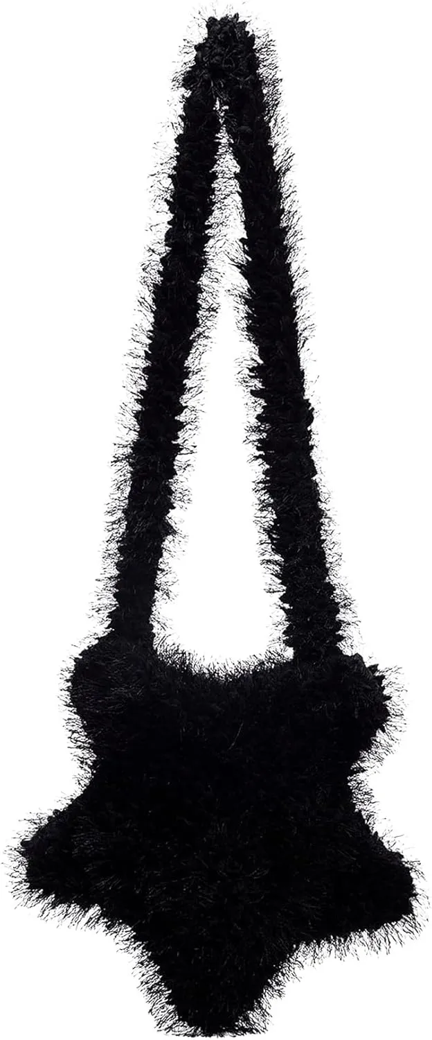 Verdusa Women's Fuzzy Crossbody Tote Bags Furry Shoulder Bag Purse Handbag