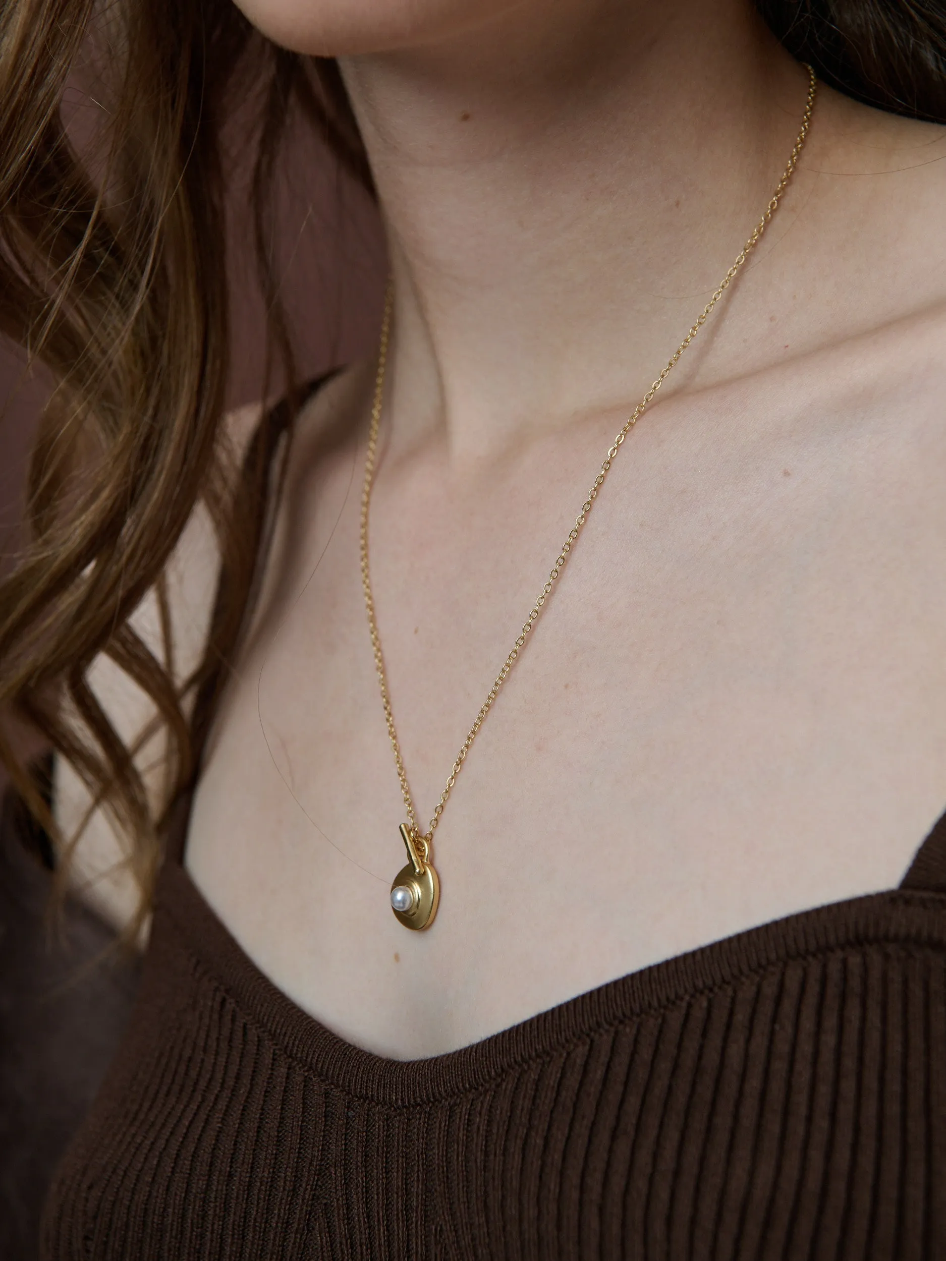 Victoria Matte 18K Gold Plated Necklace