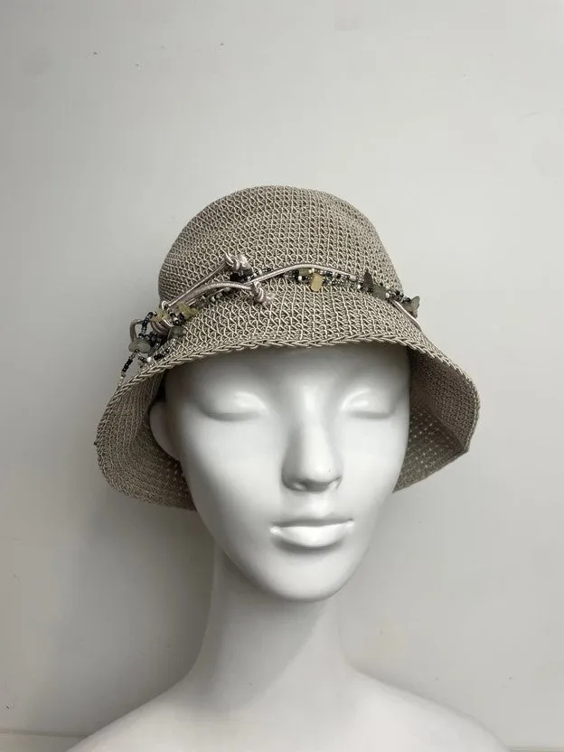 Vintage Bohemian Bucket Beaded Squash & Wash Hat