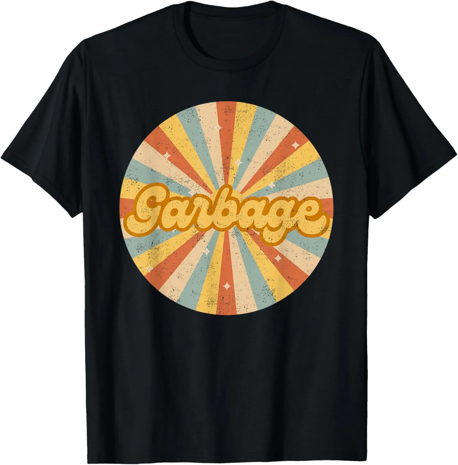 Vintage Garbage Rock Musician USA Circle Retro Music T-Shirt