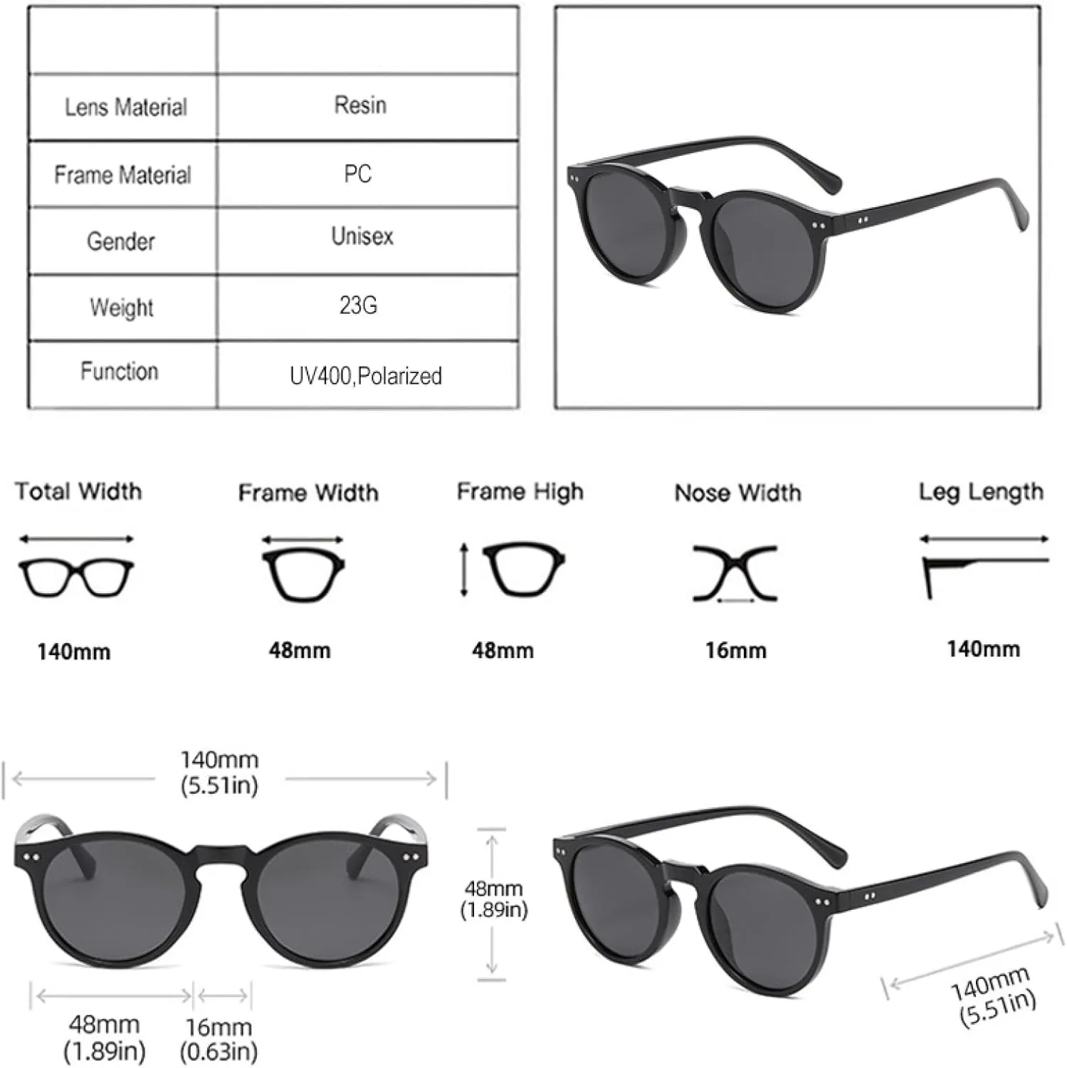 Vintage Round Men Sunglasses Fashion Rivets Women Trending Punk Uv400