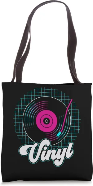 Vinyl Record Player Music Disc Phonograph Vaporwave Tote Bag