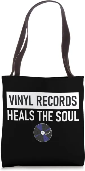 Vinyl Records Heals The Soul Tote Bag