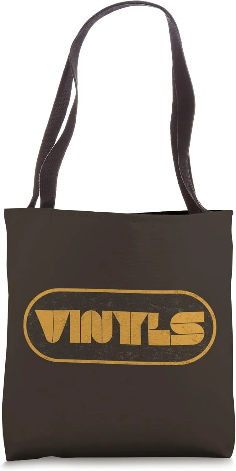 Vinyls retro vintage (controversial) oval Tote Bag