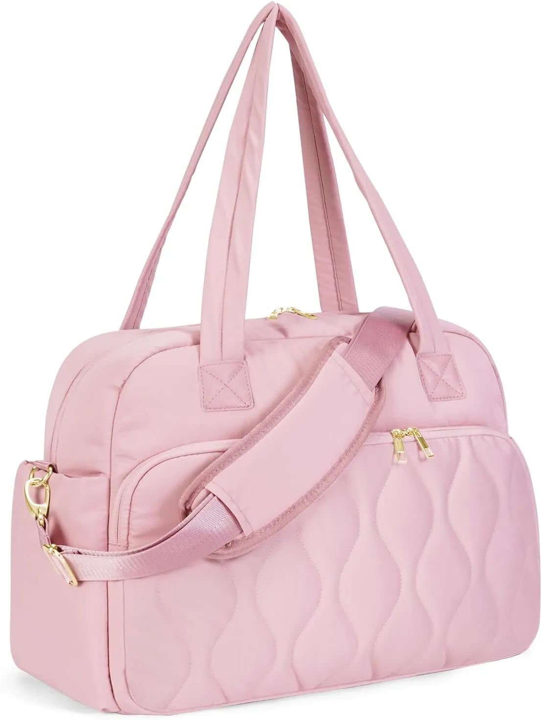 Wandering Nature for Spirit Airlines Personal Item Bag 18x14x8, Puffer Small Duffle bag for Travel with 14'' Laptop Compartment & Wet Pocket, Lightweight Carry on Weekender Duffle, Gourd Pattern