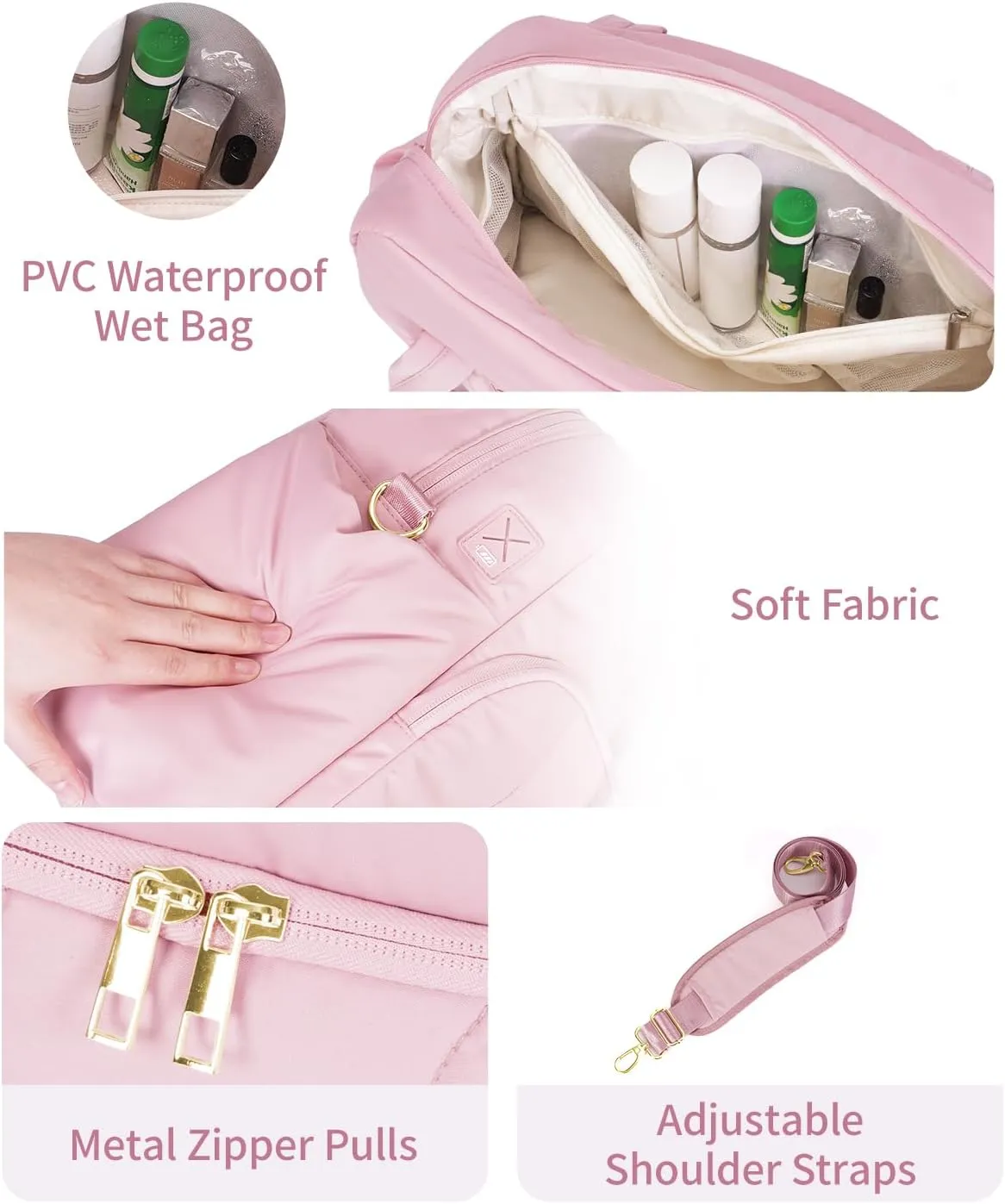 Wandering Nature for Spirit Airlines Personal Item Bag 18x14x8, Puffer Small Duffle bag for Travel with 14'' Laptop Compartment & Wet Pocket, Lightweight Carry on Weekender Duffle, Gourd Pattern