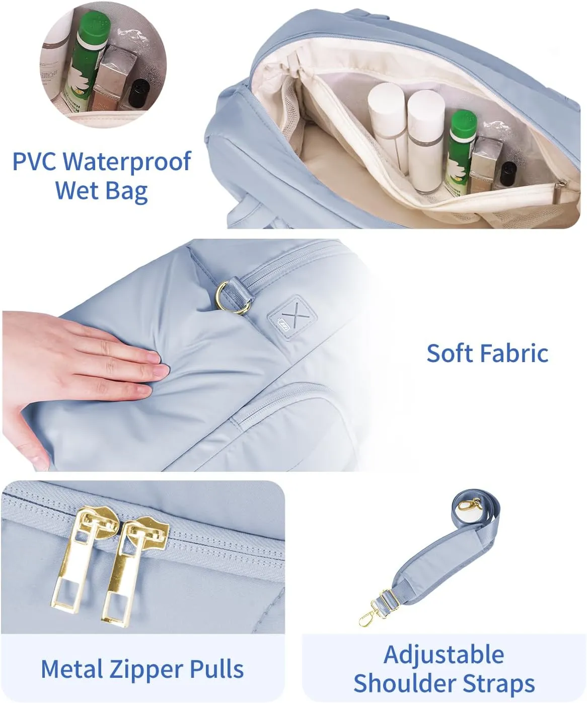 Wandering Nature for Spirit Airlines Personal Item Bag 18x14x8, Puffer Small Duffle bag for Travel with 14'' Laptop Compartment & Wet Pocket, Lightweight Carry on Weekender Duffle, Gourd Pattern