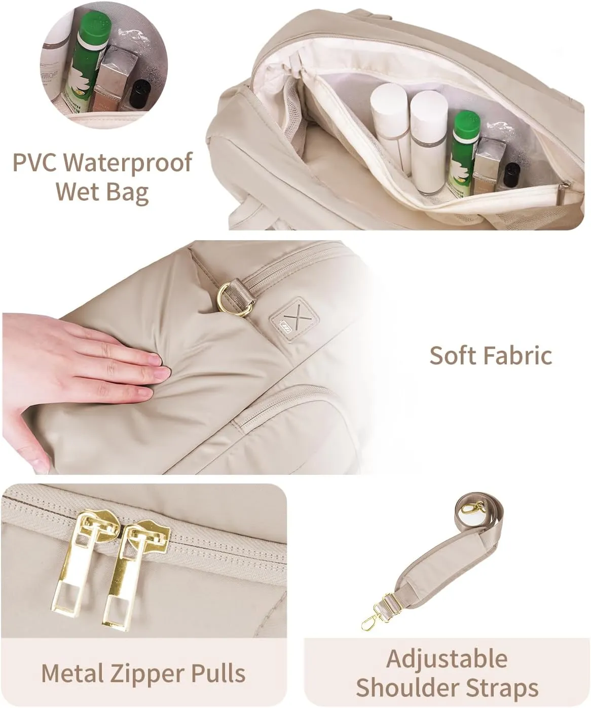 Wandering Nature for Spirit Airlines Personal Item Bag 18x14x8, Puffer Small Duffle bag for Travel with 14'' Laptop Compartment & Wet Pocket, Lightweight Carry on Weekender Duffle, Gourd Pattern