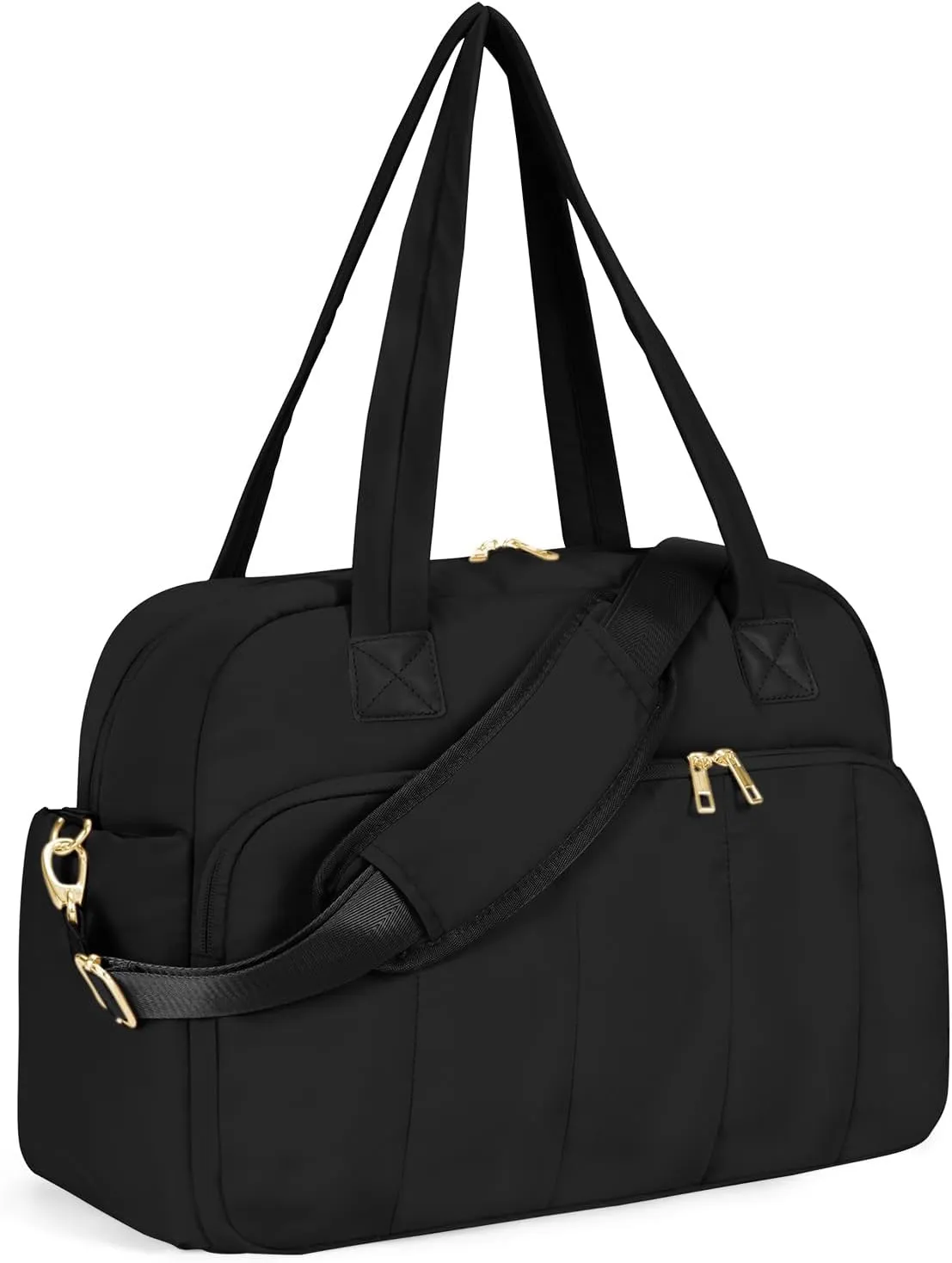 Wandering Nature for Spirit Airlines Personal Item Bag 18x14x8, Puffer Small Duffle bag for Travel with 14'' Laptop Compartment & Wet Pocket, Lightweight Carry on Weekender Duffle, Wave pattern