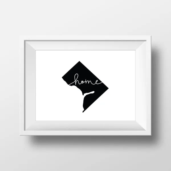 Washington DC 'home' state silhouette