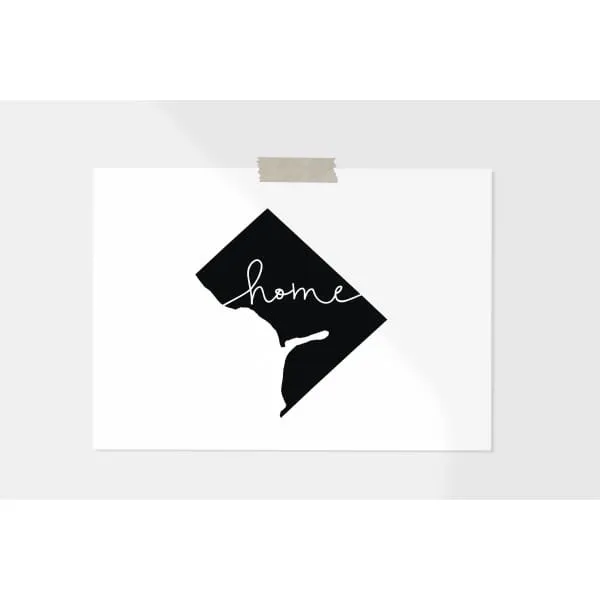 Washington DC 'home' state silhouette
