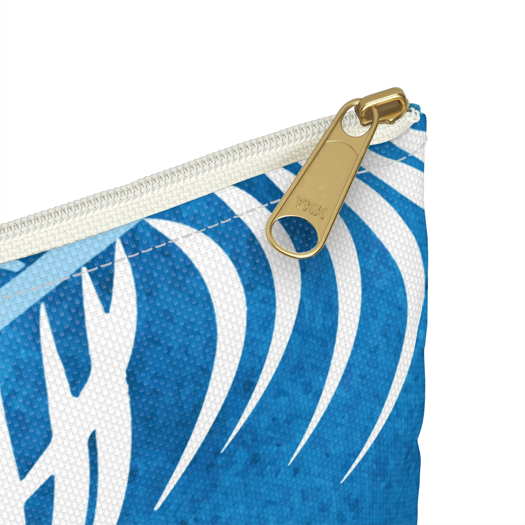 Watercolor Palm Zipper Travel Pouch Bag