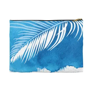 Watercolor Palm Zipper Travel Pouch Bag