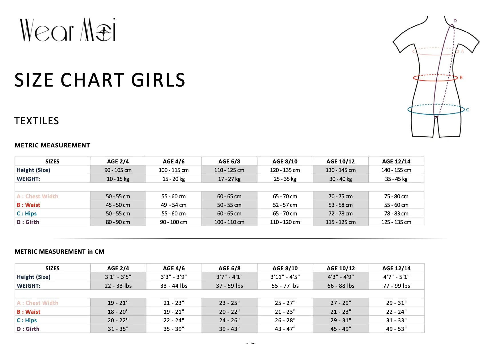 Wear Moi Abbie Camisole Leotard Kids - Peach