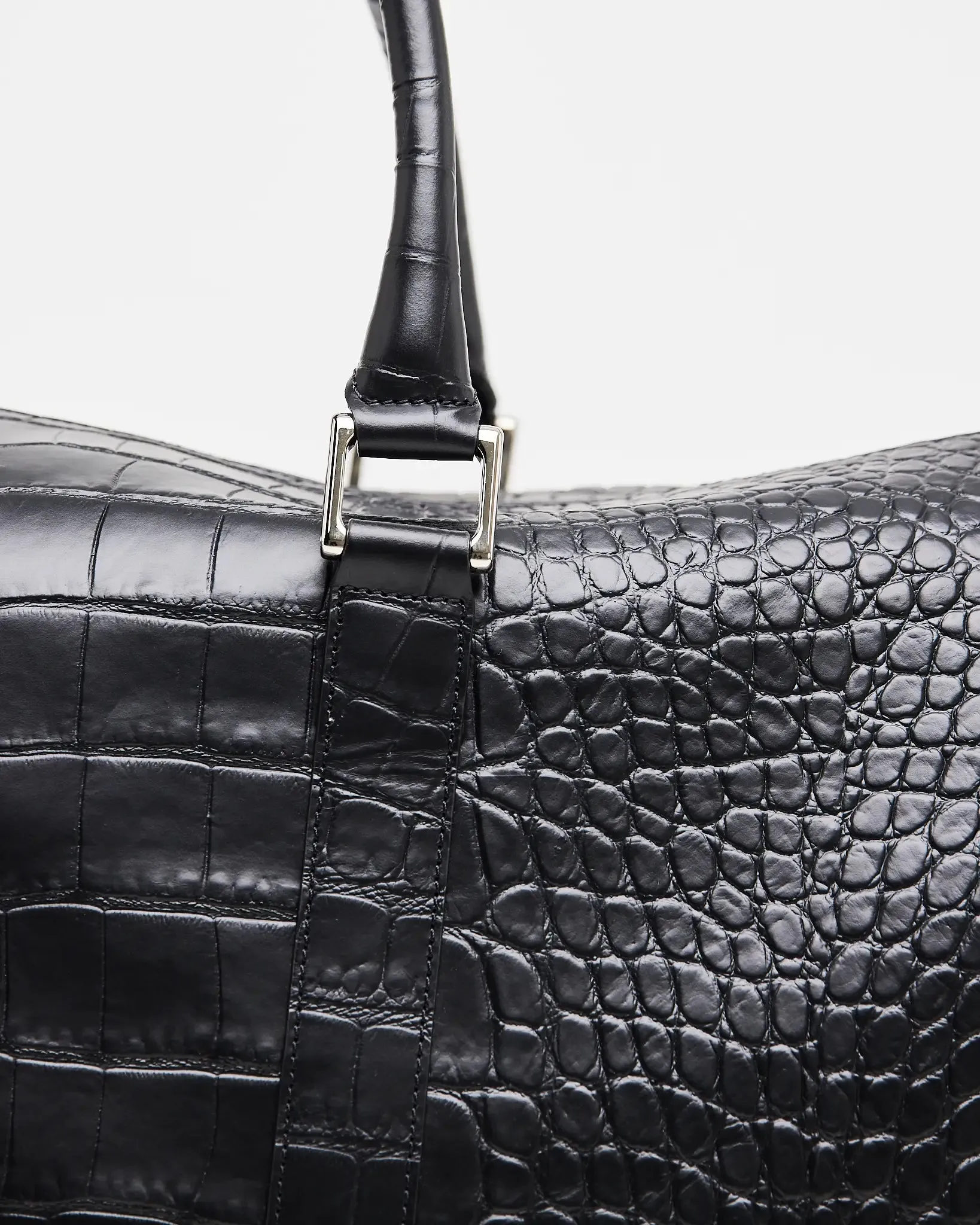 Weekend Bag Black Croco | Travel Bag