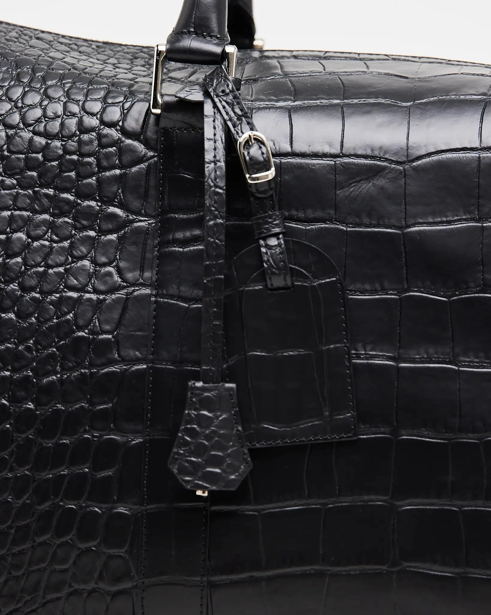 Weekend Bag Black Croco | Travel Bag