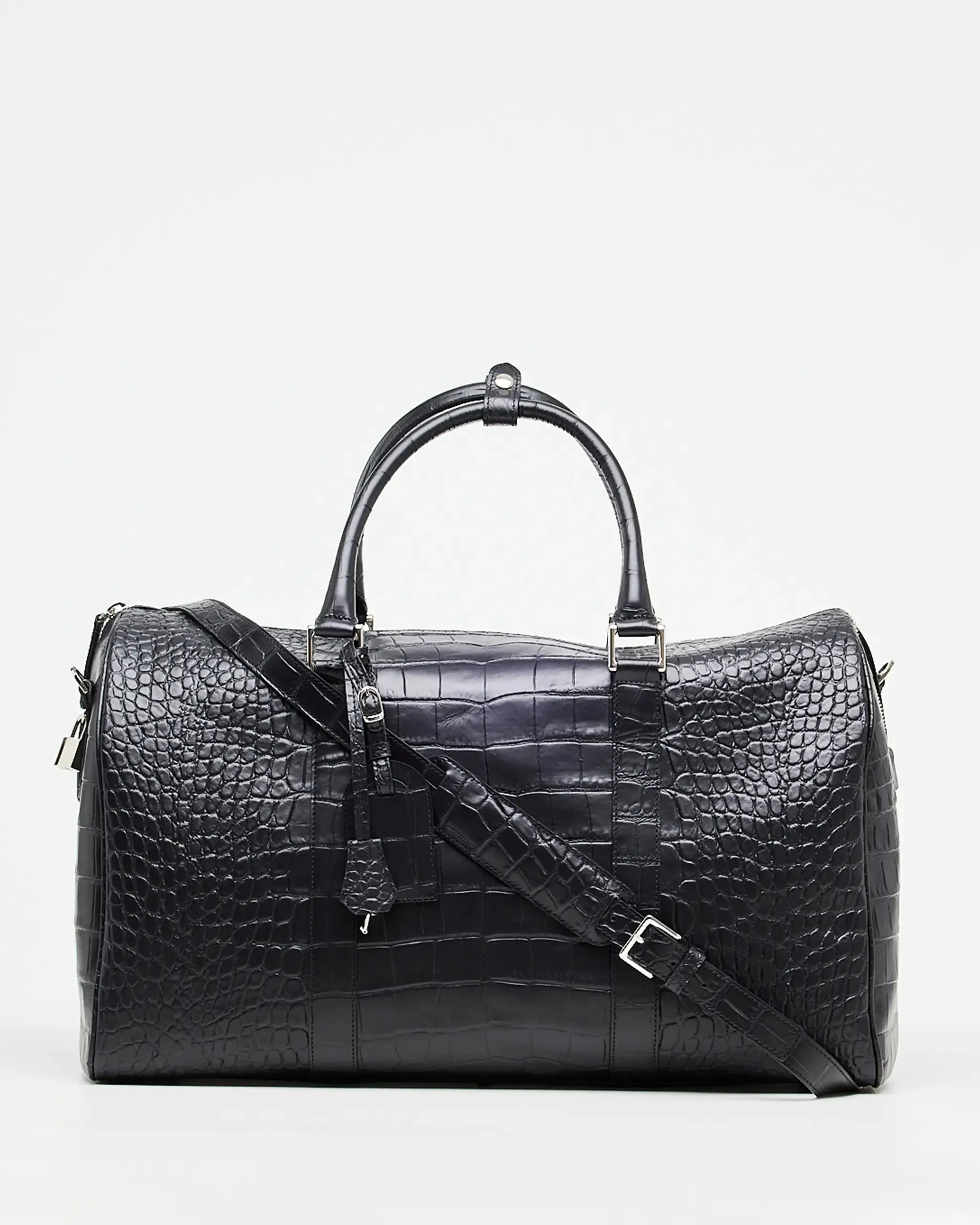Weekend Bag Black Croco | Travel Bag