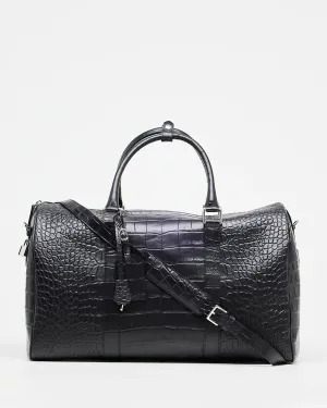 Weekend Bag Black Croco | Travel Bag
