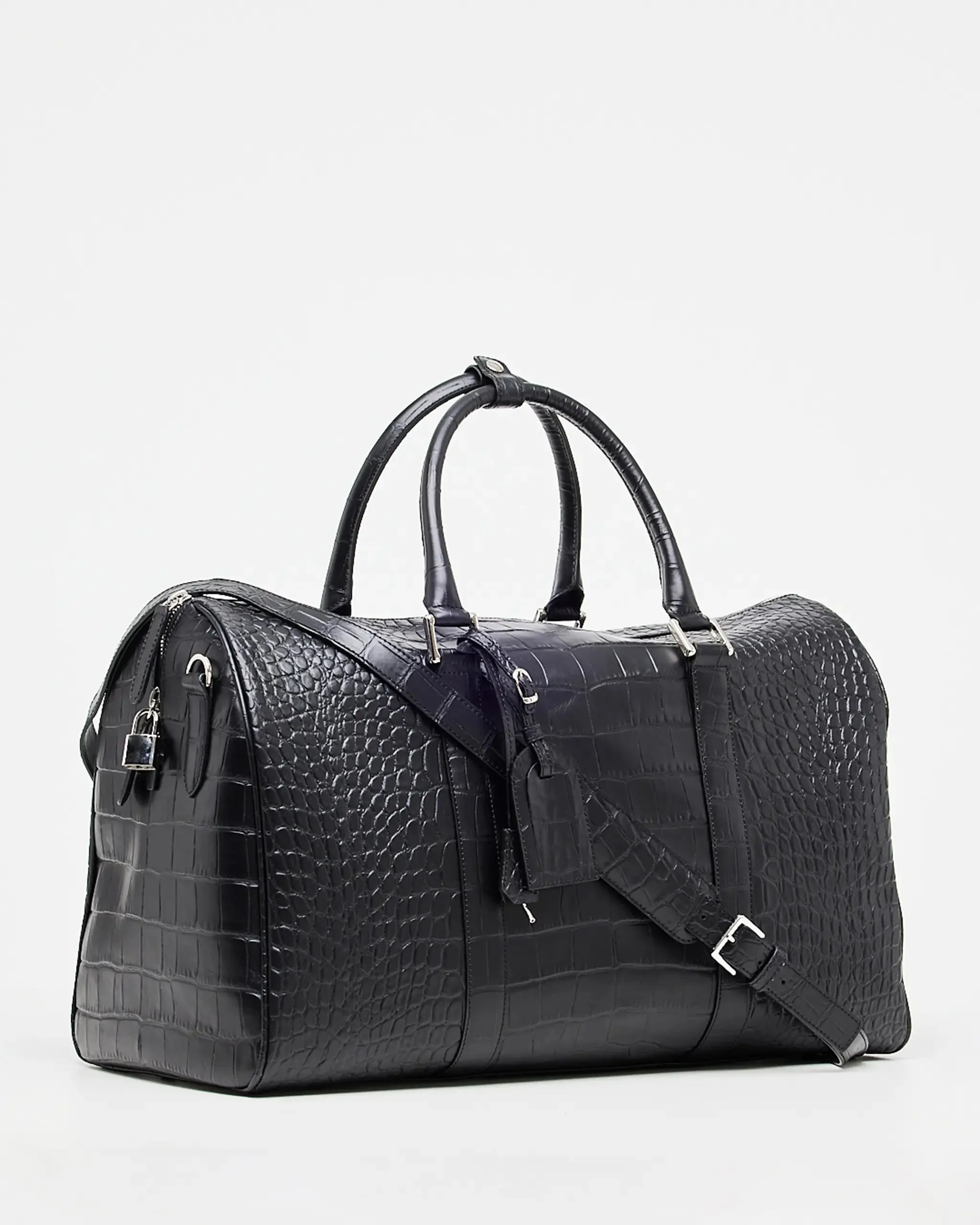 Weekend Bag Black Croco | Travel Bag