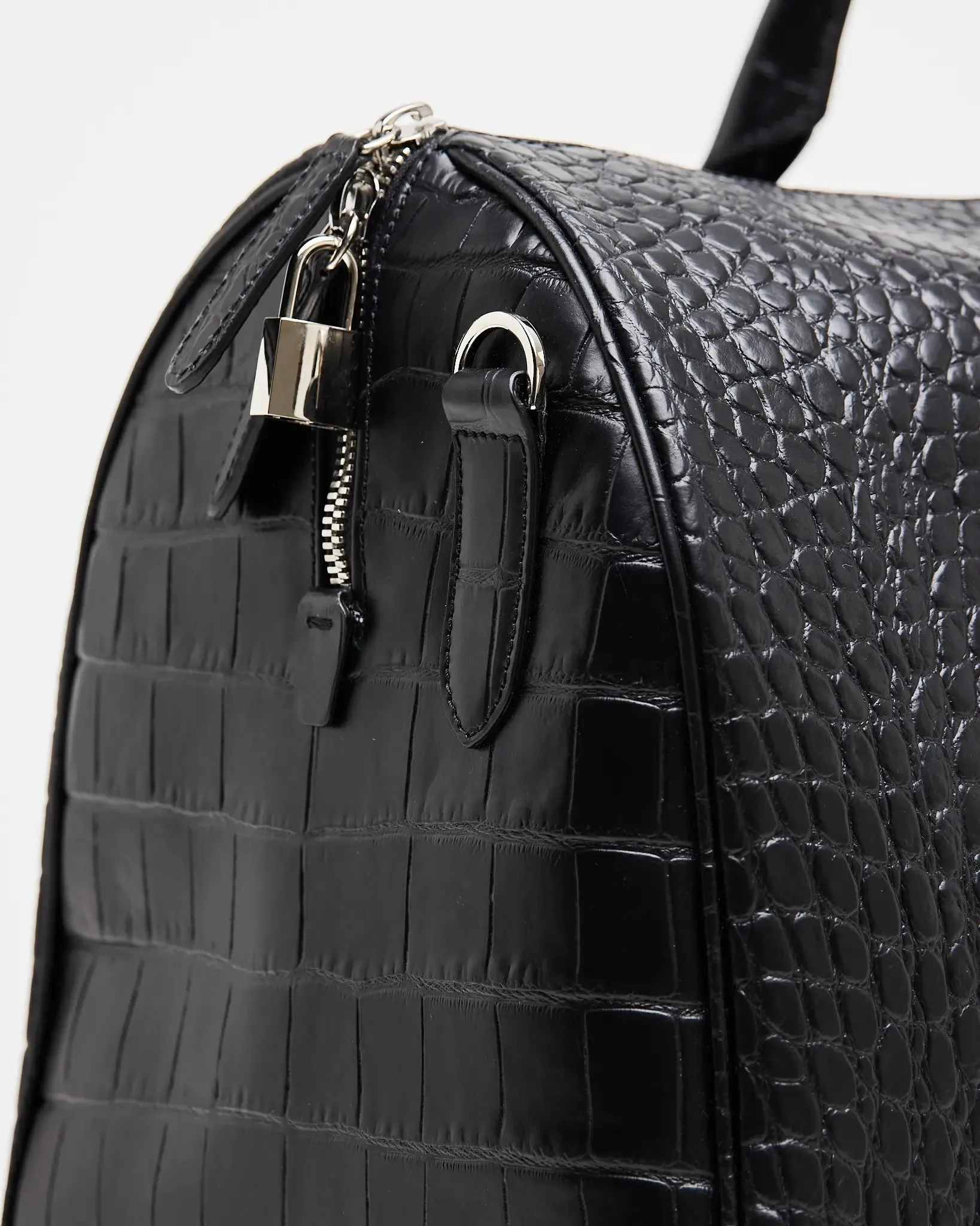 Weekend Bag Black Croco | Travel Bag