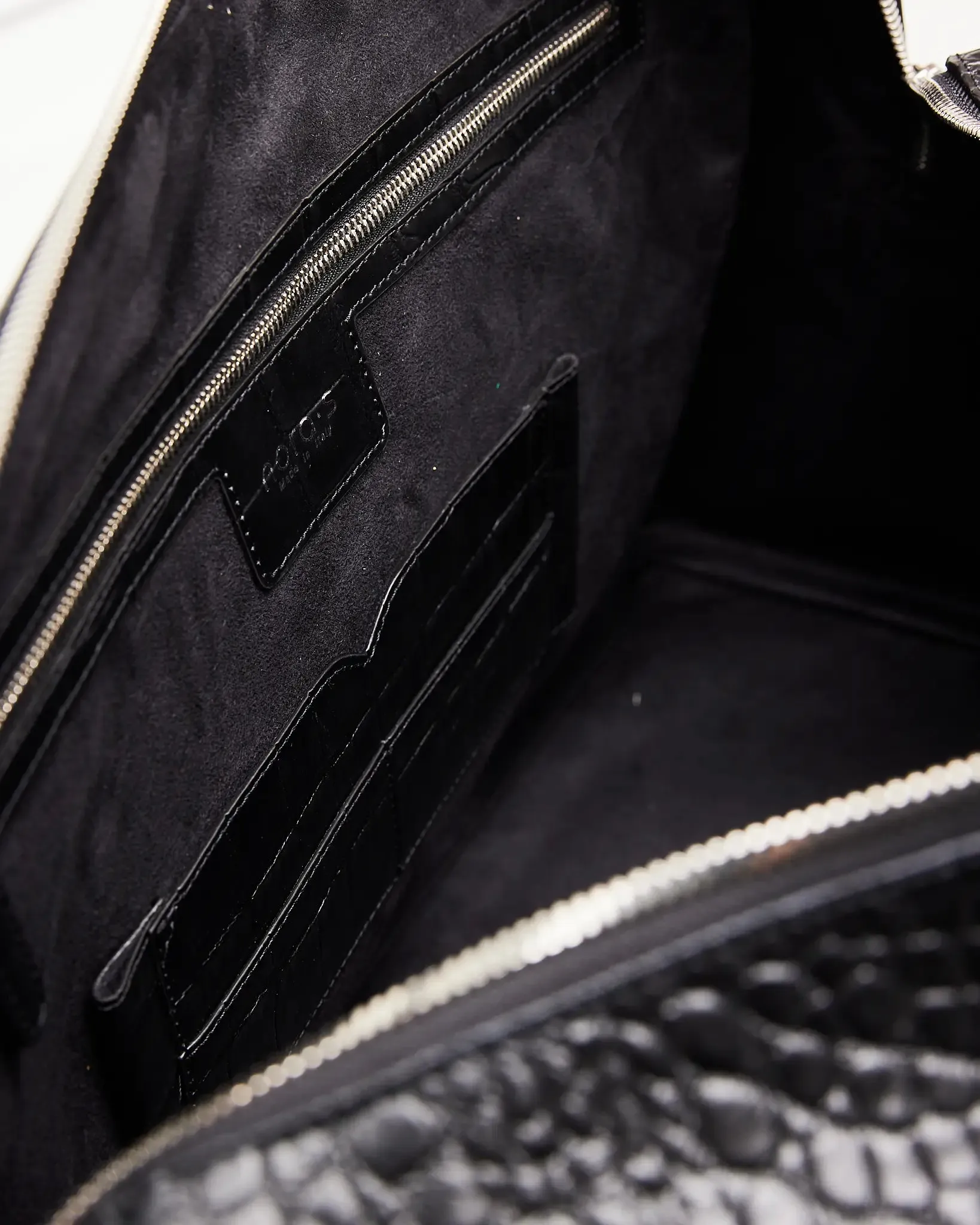 Weekend Bag Black Croco | Travel Bag