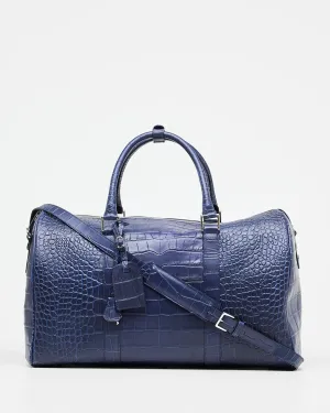 Weekend Bag Blue Croco | Travel Bag