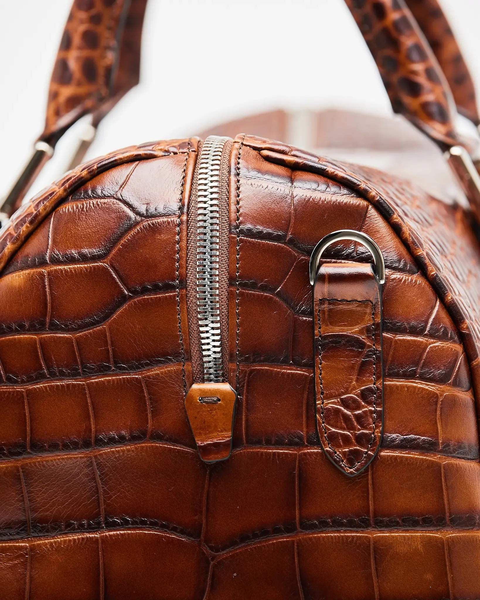 Weekend Bag Brown Croco | Travel Bag