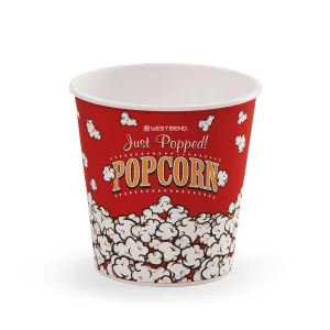 West Bend Reusable Plastic Theater Popcorn Bucket, 3 Qt.