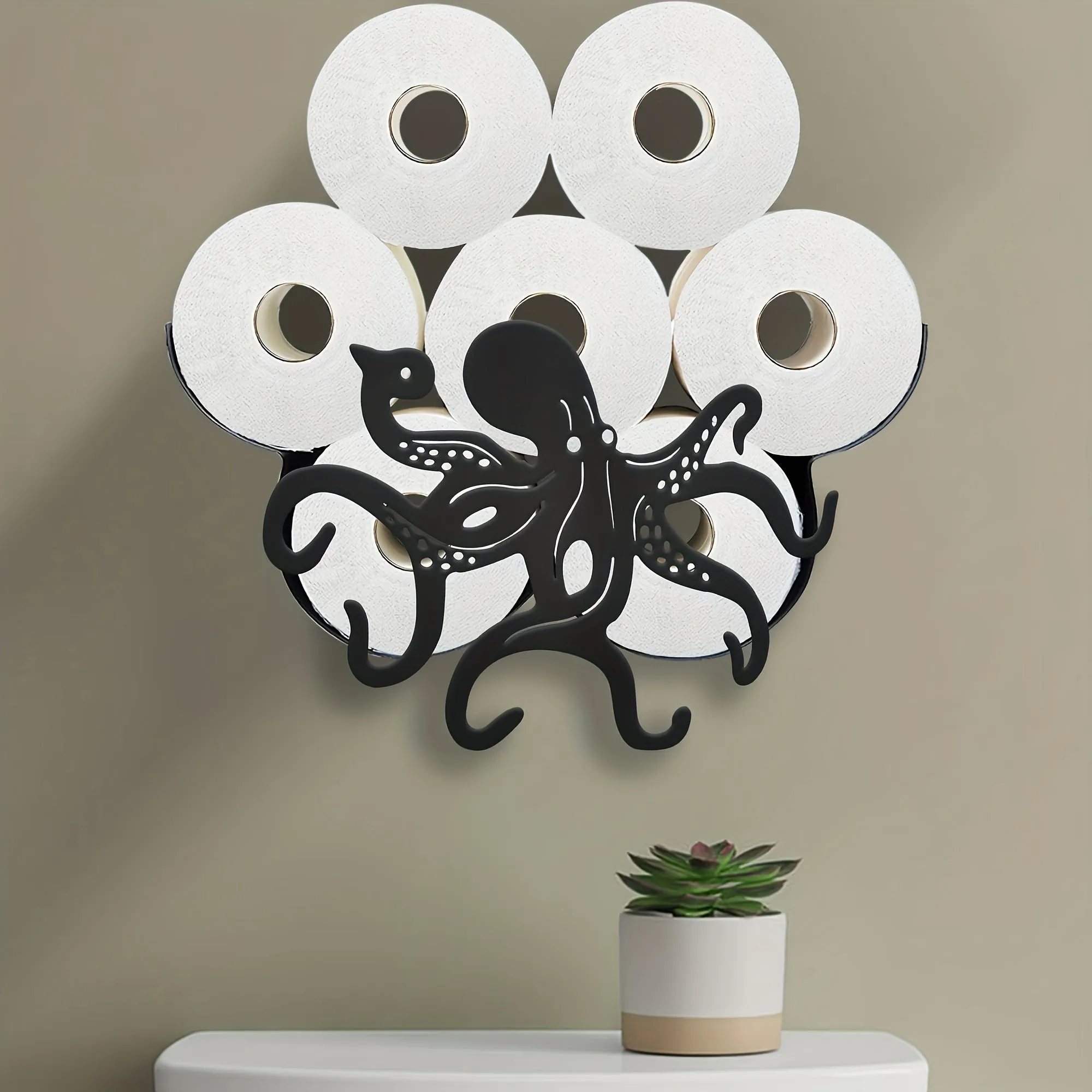Whimsical Octopus Toilet Paper Holder Rack
