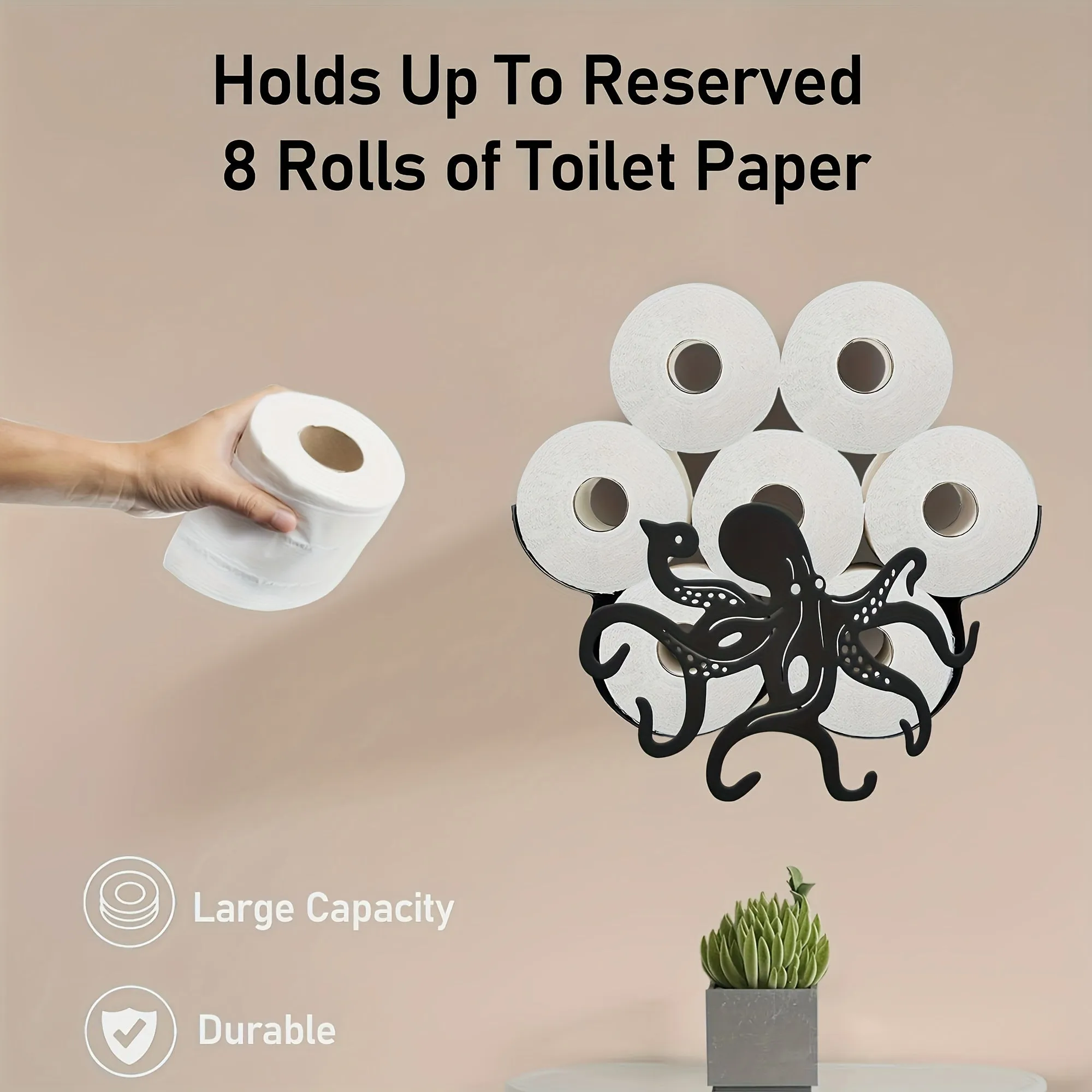 Whimsical Octopus Toilet Paper Holder Rack
