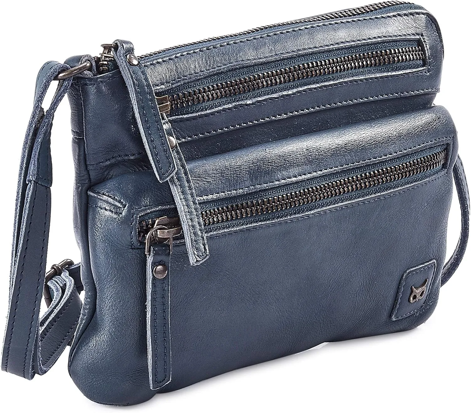 Wise Owl Accessories Small Crossbody Sling Bag Real Leather Purse for Women Crossover Trendy Shoulder Handbag