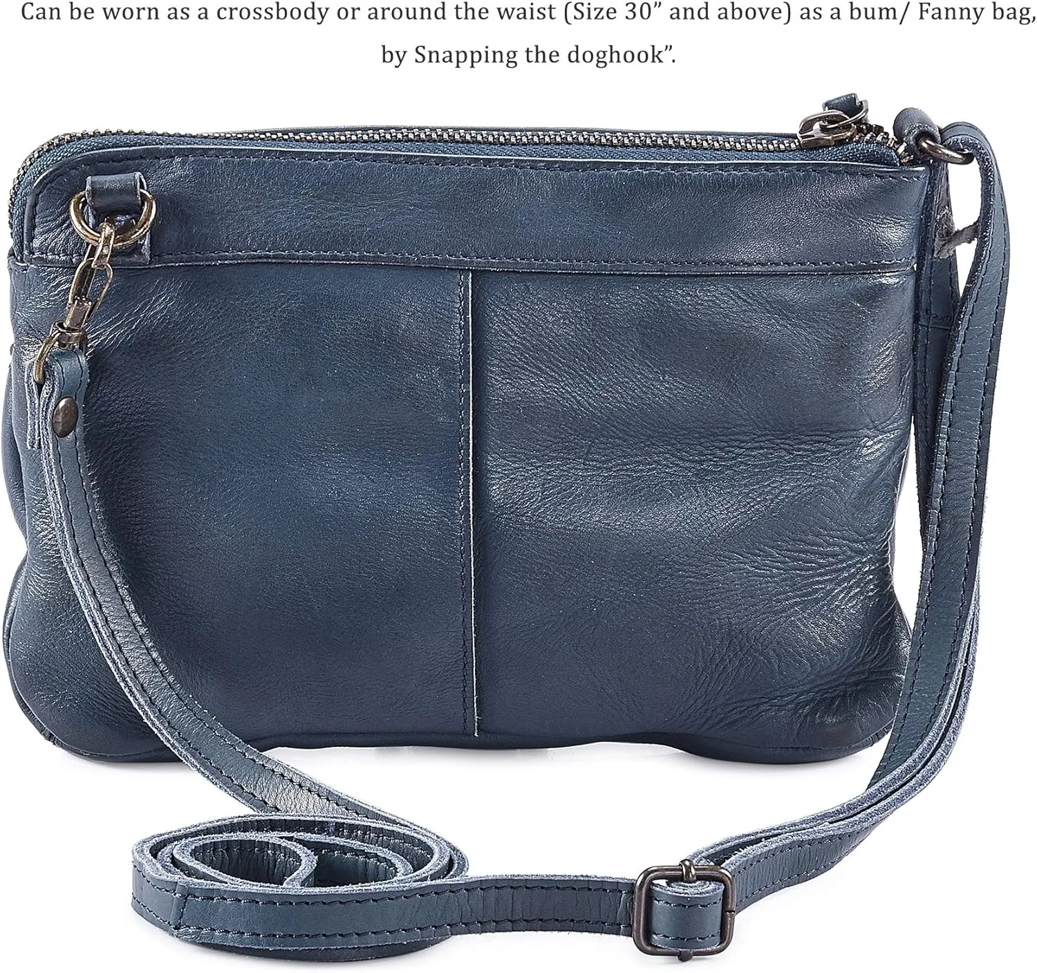 Wise Owl Accessories Small Crossbody Sling Bag Real Leather Purse for Women Crossover Trendy Shoulder Handbag