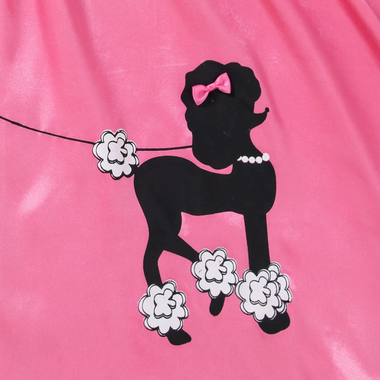 Women 1950s Poodle Skirt Outfit Halloween 50s 60s Retro Costume Accessories with Scarf Eyeglass Bandana Earring